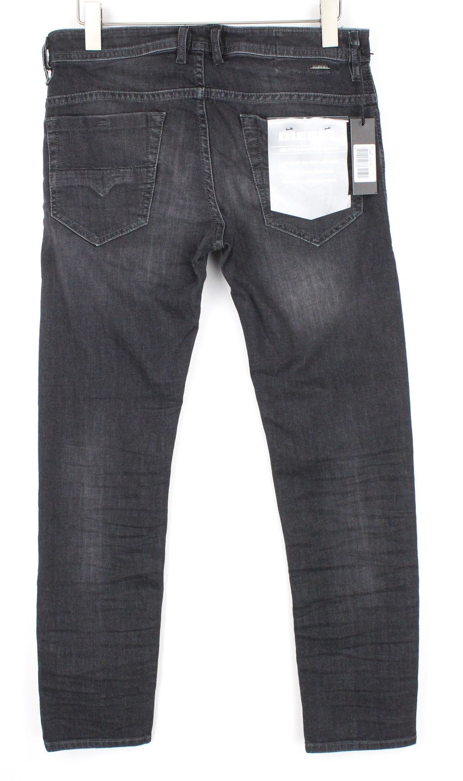 DIESEL Thommer 0687J vyriški džinsai W32/L30 Slim Skinny pilki medvilniniai skalbti džinsai 