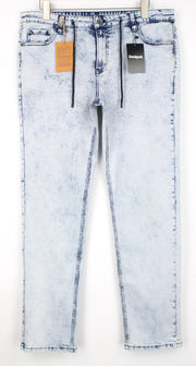 DESIGUAL Ares Men's Jeans EU34 Faded Blue Cotton Jogger Stretch Fit
