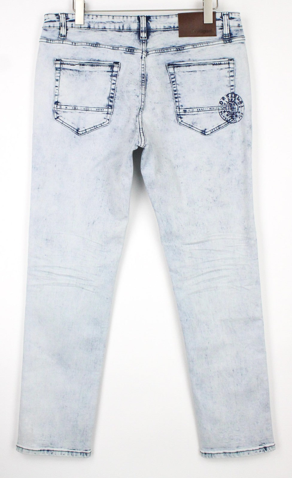 DESIGUAL Ares Men's Jeans EU34 Faded Blue Cotton Jogger Stretch Fit