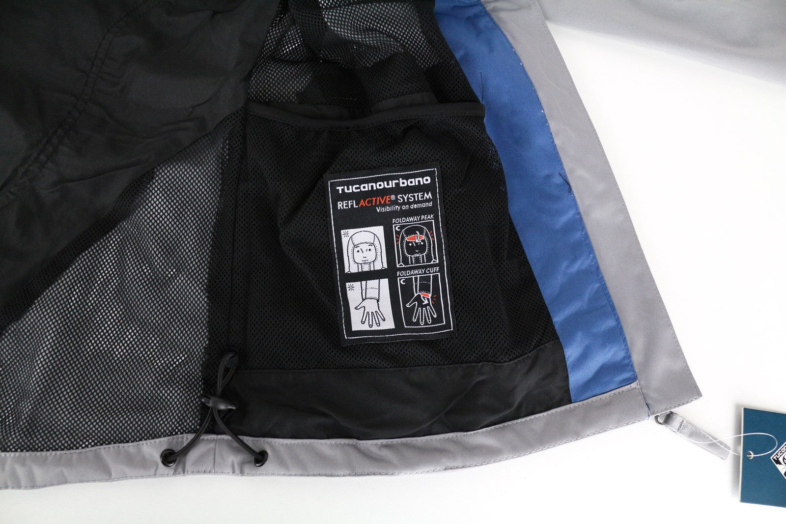 TUCANO URBANO Ire moteriška pilka, užtrauktuku užsegama, kvėpuojanti ir vandeniui atspari striukė M dydžio 