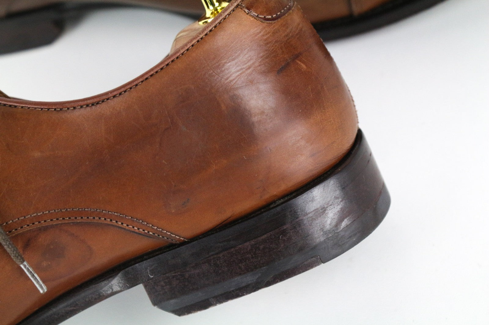 SUITSUPPLY Men's EU45 Brown Formal Shoes Leather Laced Classic Low-Top Design