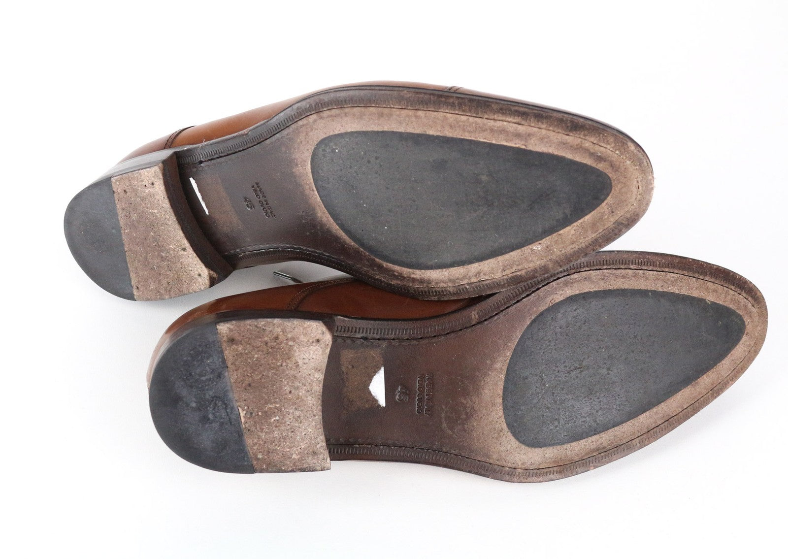 SUITSUPPLY Men's EU45 Brown Formal Shoes Leather Laced Classic Low-Top Design