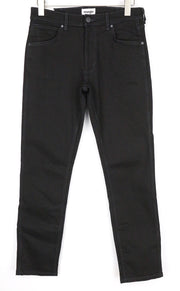 WRANGLER Larston vyriški W30/L32 Slim Taper juodi tamprūs medvilniniai džinsai 