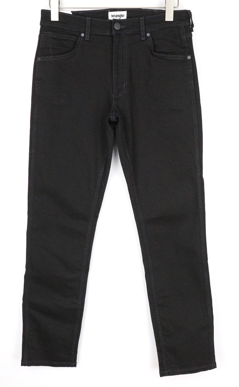 WRANGLER Greensboro vyriški tiesaus kirpimo džinsai W36/L34 juodi tamprūs džinsai 