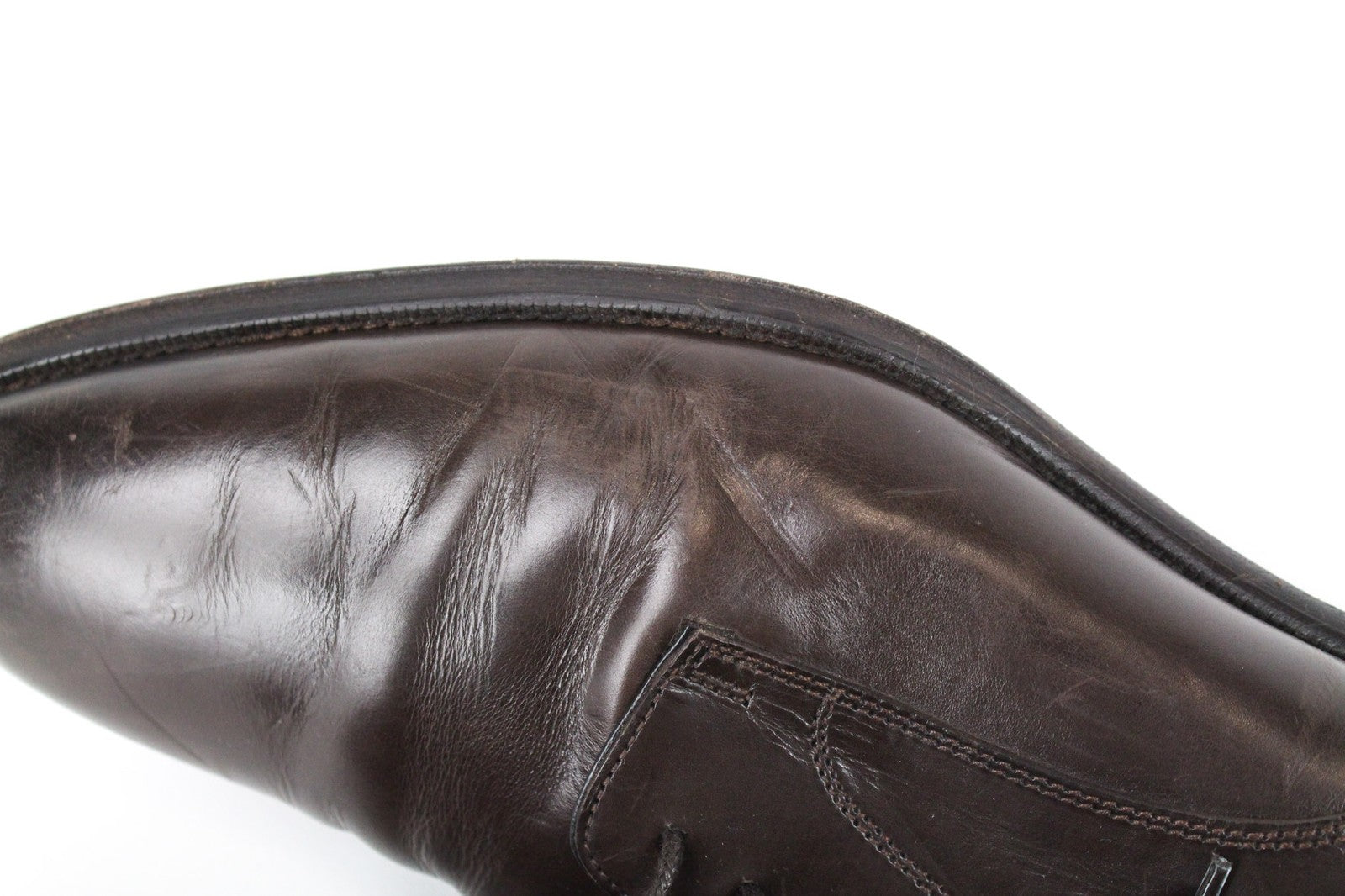 SUITSUPPLY Men's Formal EU43.5 Dark Brown Leather Laced Shoes