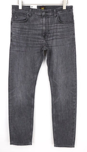 LEE Rider vyriški W32/L32 pilki tamprūs ploni džinsai su 5 kišenėmis 