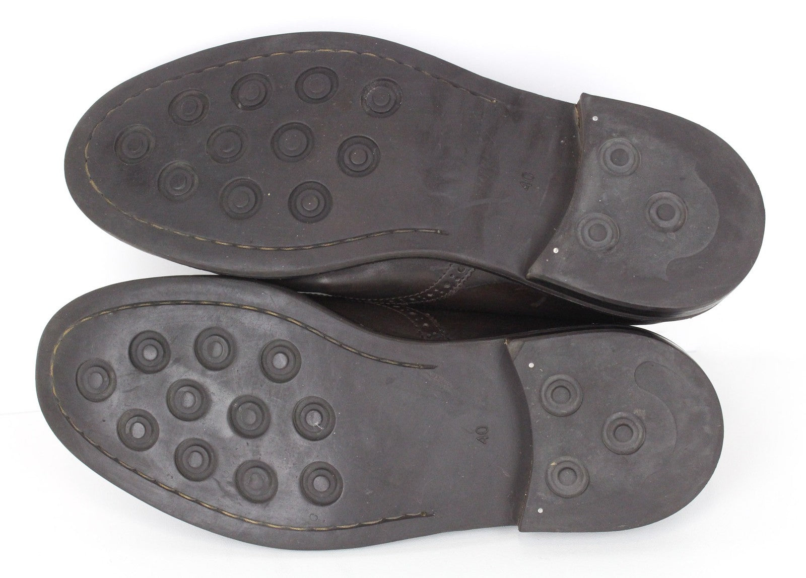 SUITSUPPLY Men's Formal EU40 Dark Brown Leather Buckled Double Shoes