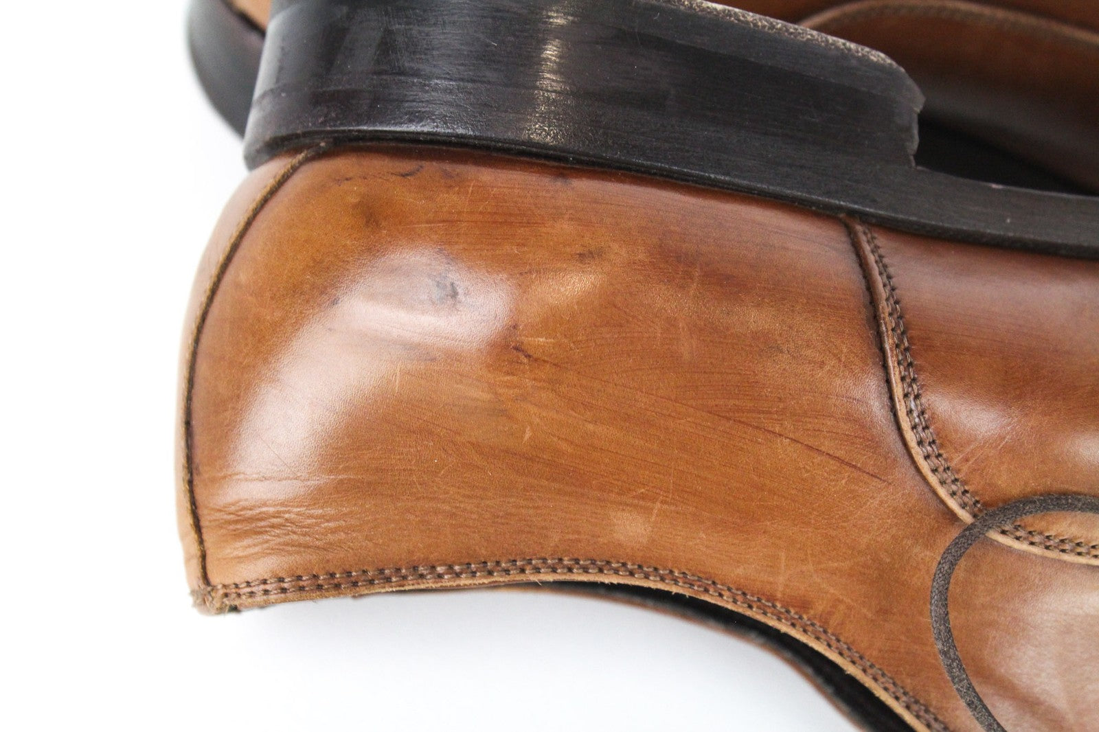 SUITSUPPLY Men's Formal EU44.5 Mid Brown Leather Lace-Up Low Shoes