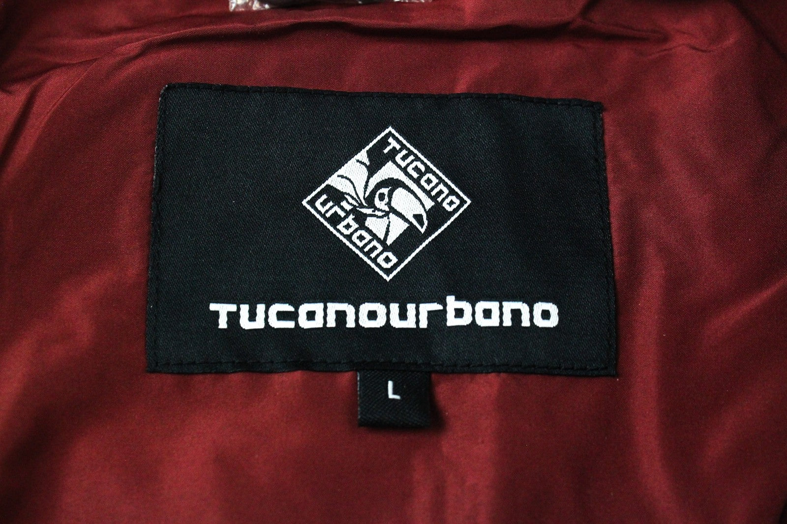 TUCANO URBANO Febo vyriška L dydžio raudona neperpučiama medvilnės mišinio striukė su apykakle 