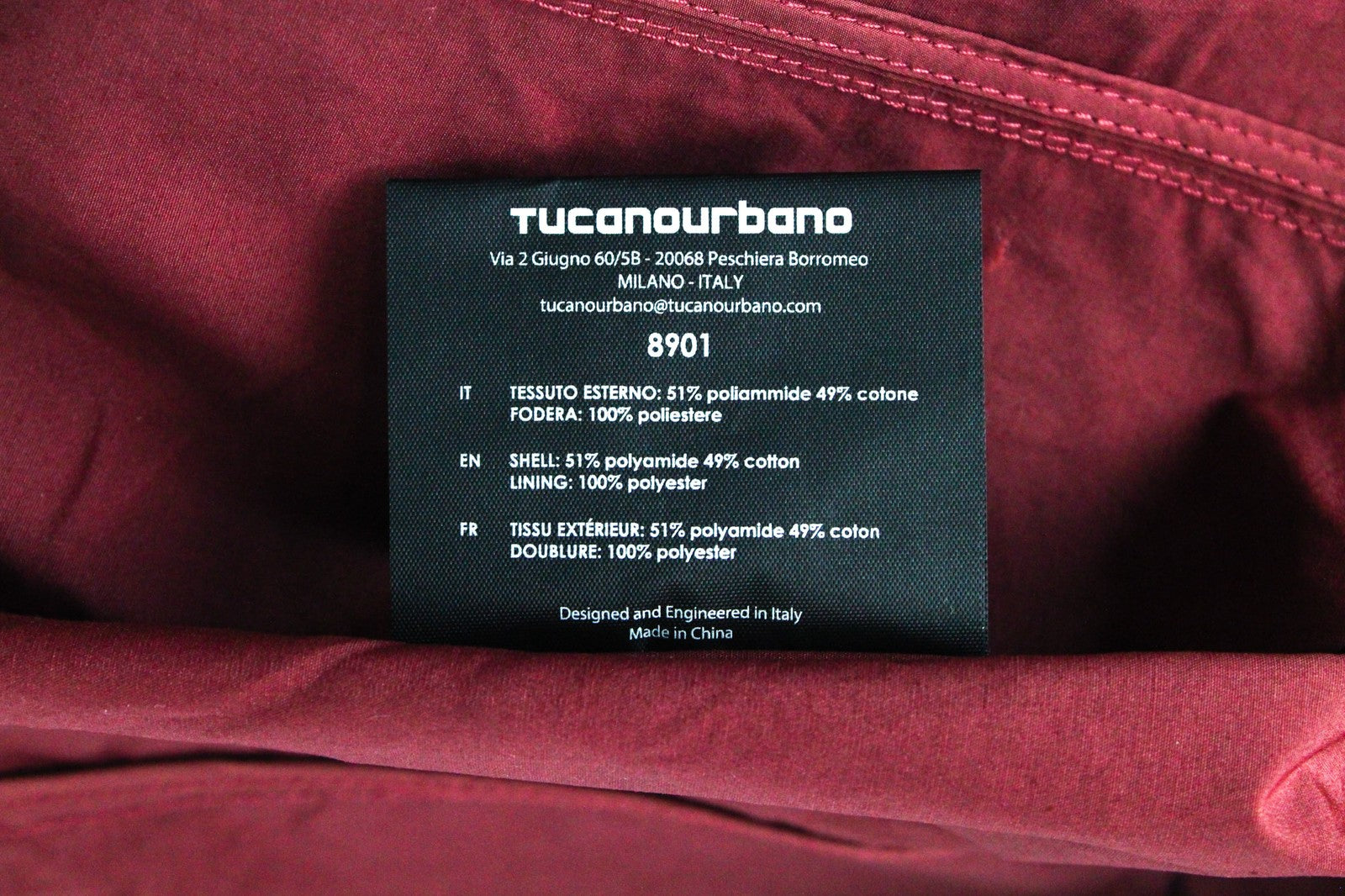 TUCANO URBANO Febo Men's Jacket M Red Cotton Windproof Breathable Zip