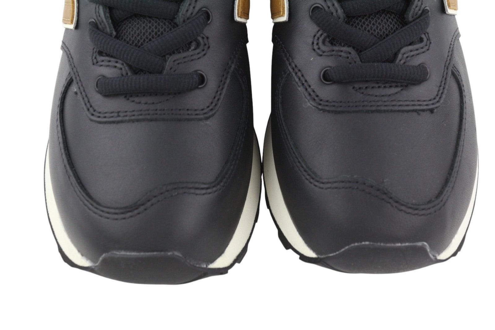 NEW BALANCE 574 vyriški sportbačiai, juodi, odiniai, žemapadžiai, nėriniuoti, patogūs, EU41.5. 