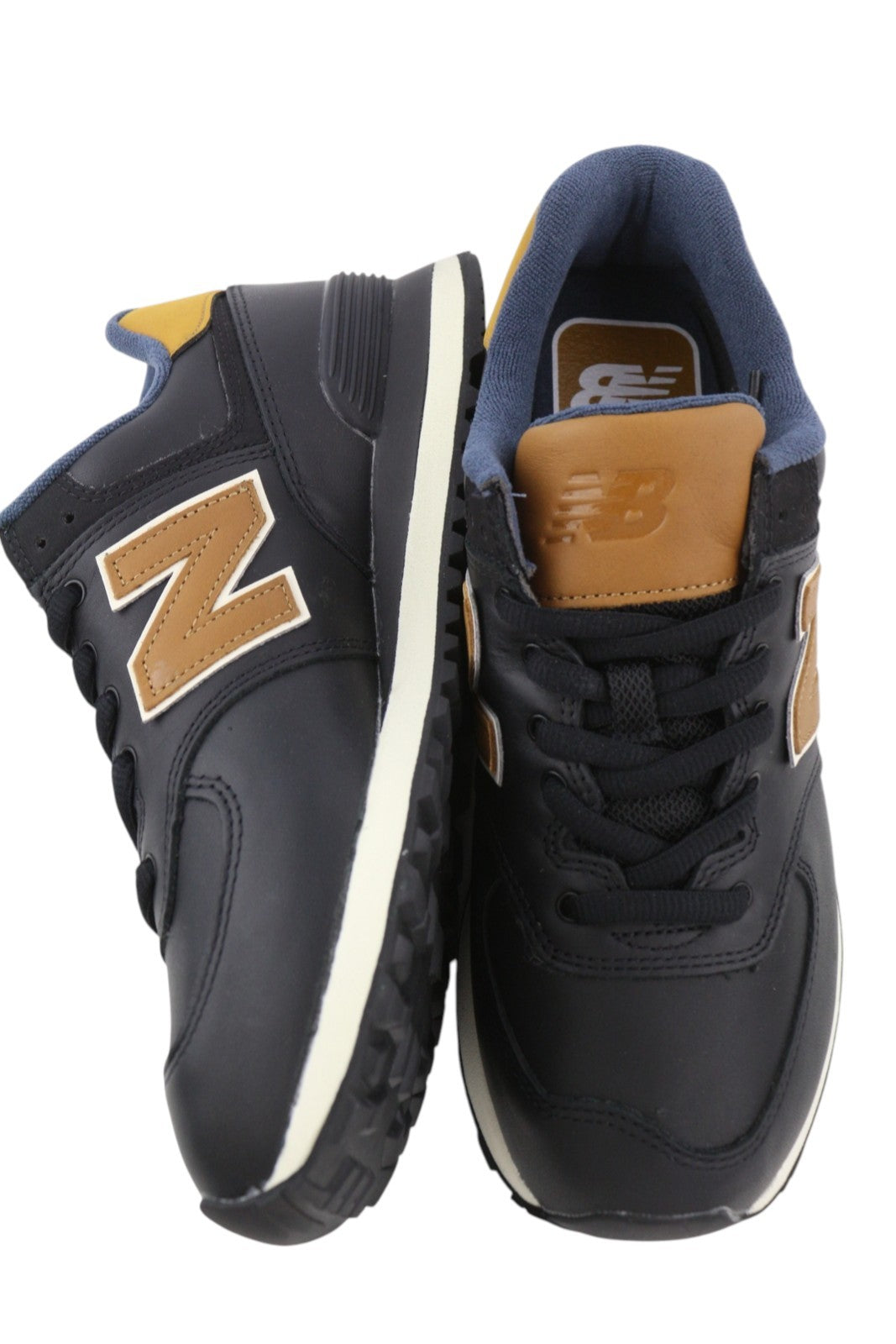 NEW BALANCE 574 vyriški sportbačiai, juodi, odiniai, žemapadžiai, suvarstomi, patogūs. 
