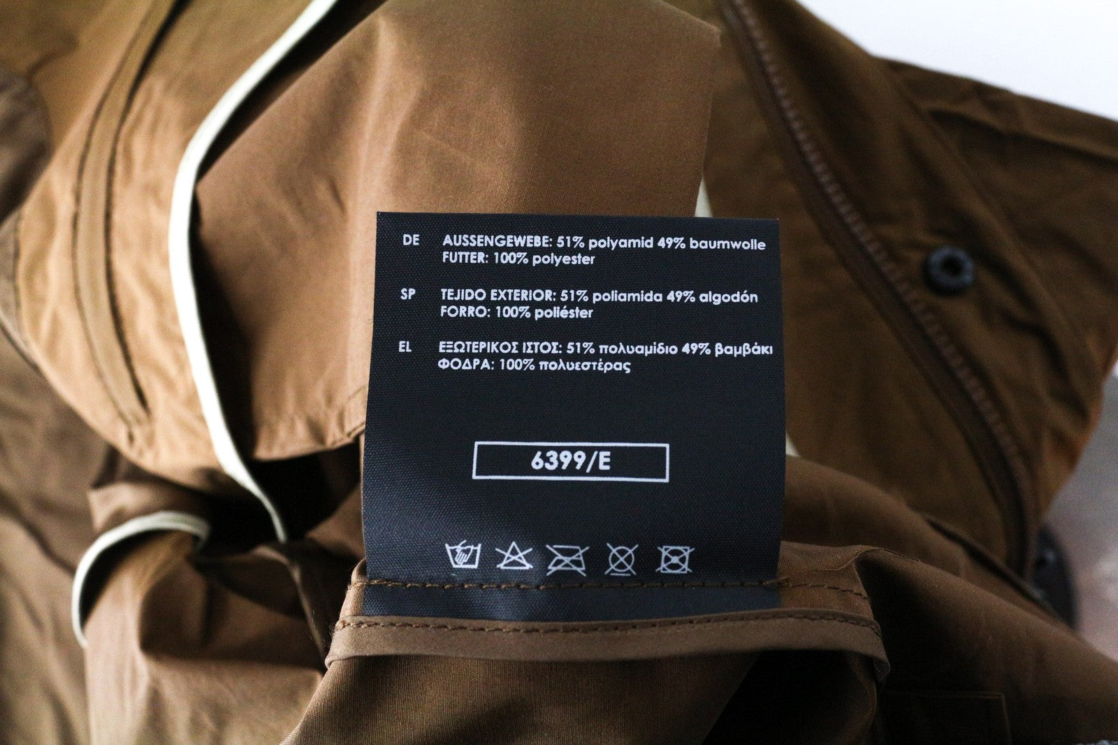 TUCANO URBANO Febo Men's Jacket 3XL Brown Cotton Blend Windproof Breathable Zip