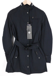 TUCANO URBANO Fuga Women's Navy Jacket M Waterproof Belted Hooded Windbreaker
