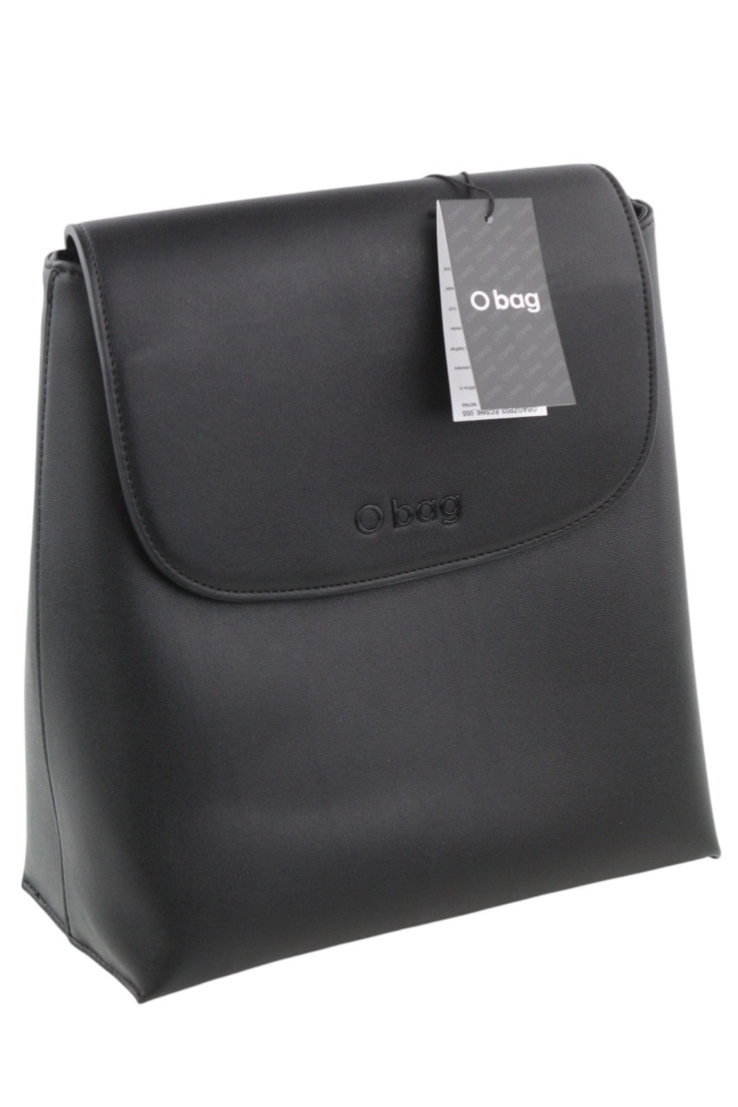O BAG Zaino moteriškas krepšys OS juodas su dvigubomis rankenomis, magnetiniu užsegimu, tamsios spalvos 