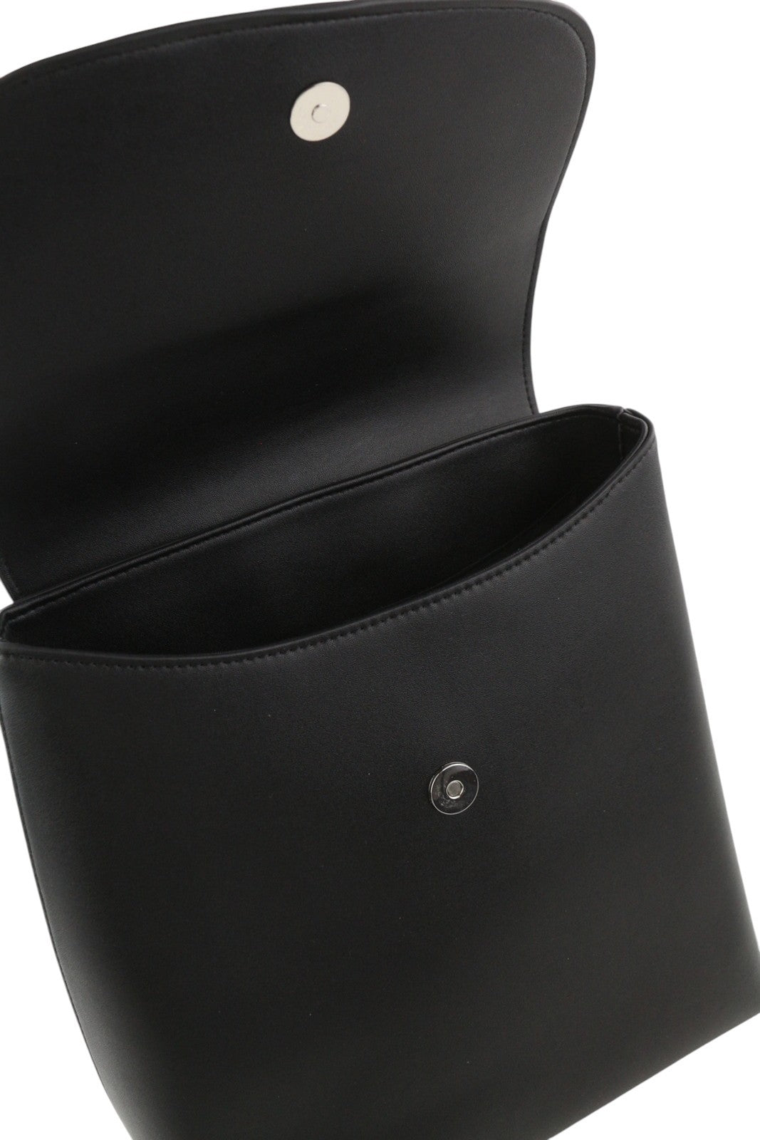 O BAG Zaino moteriškas krepšys OS juodas su dvigubomis rankenomis, magnetiniu užsegimu, tamsios spalvos 