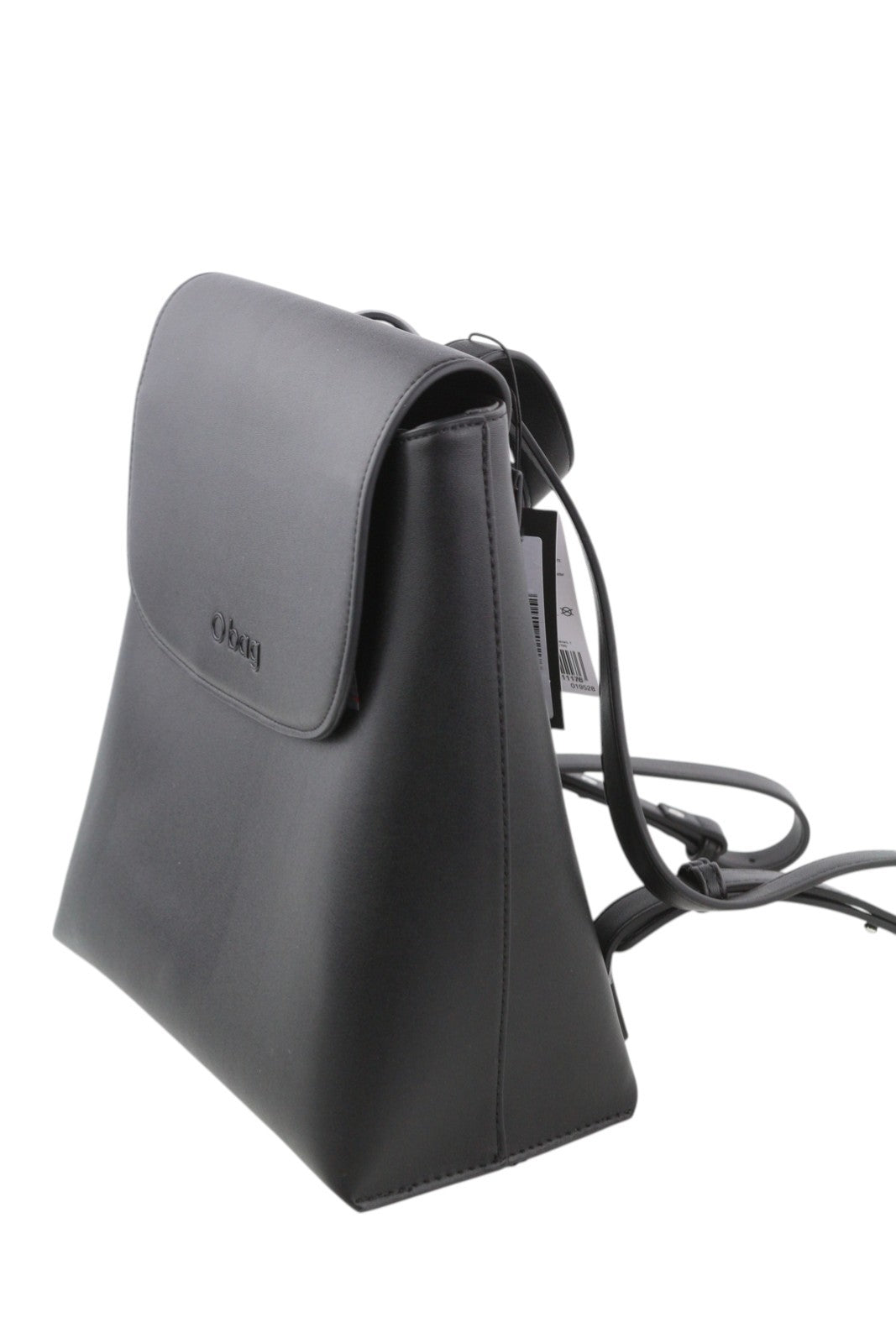 O BAG Zaino moteriškas krepšys OS juodas su dvigubomis rankenomis, magnetiniu užsegimu, tamsios spalvos 