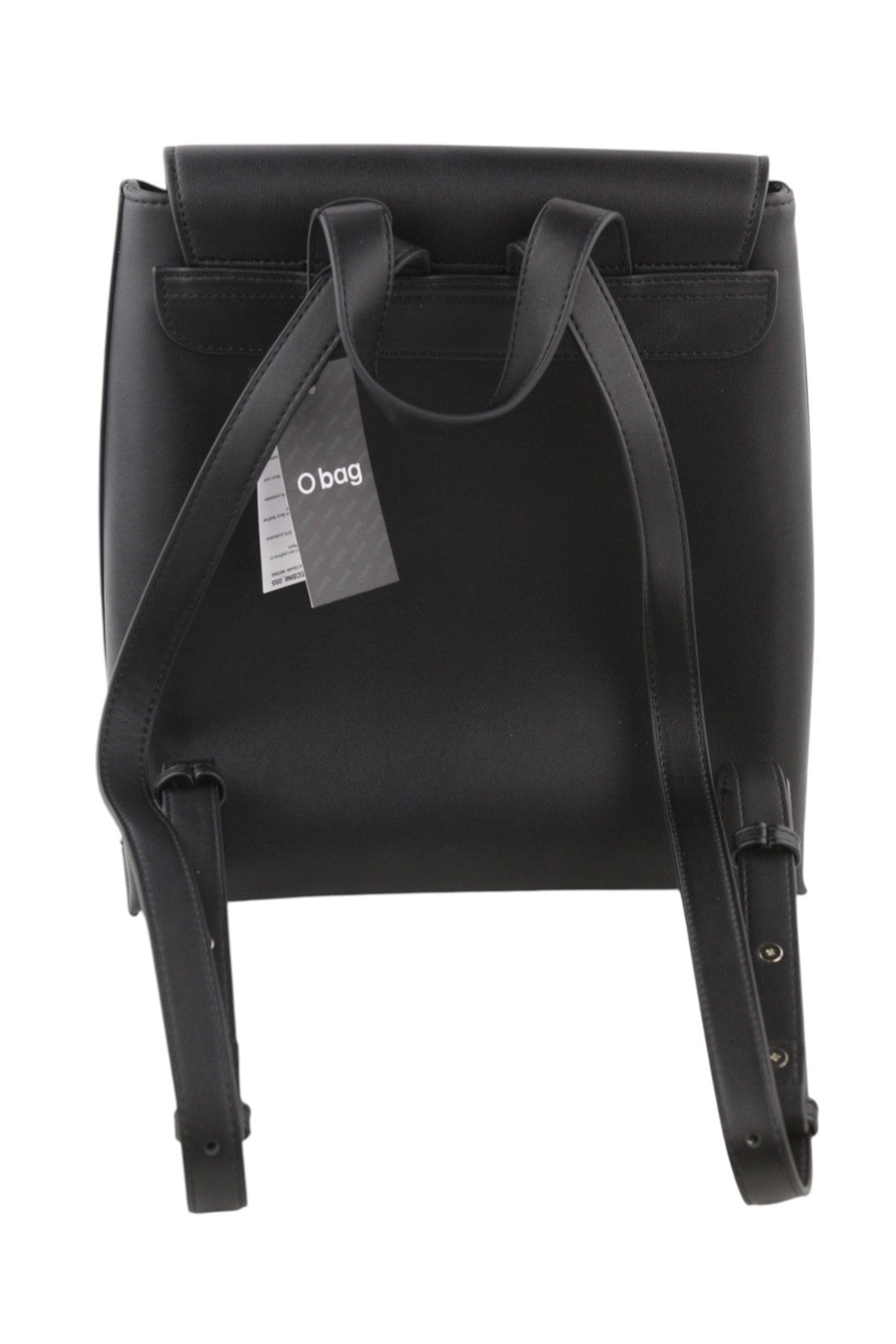 O BAG Zaino moteriškas krepšys OS juodas su dvigubomis rankenomis, magnetiniu užsegimu, tamsios spalvos 