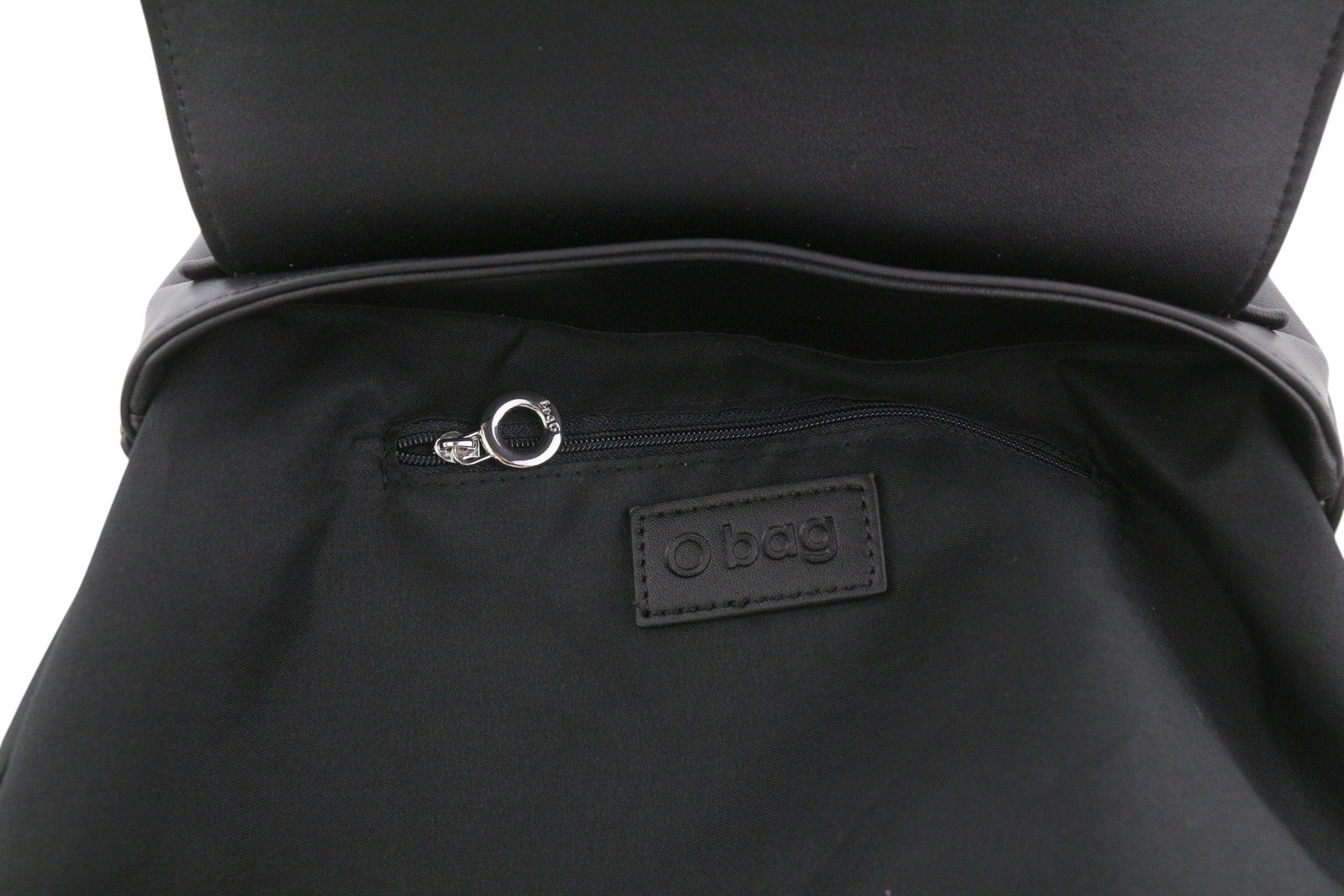 O BAG Zaino moteriškas krepšys OS juodas su dvigubomis rankenomis, magnetiniu užsegimu, tamsios spalvos 