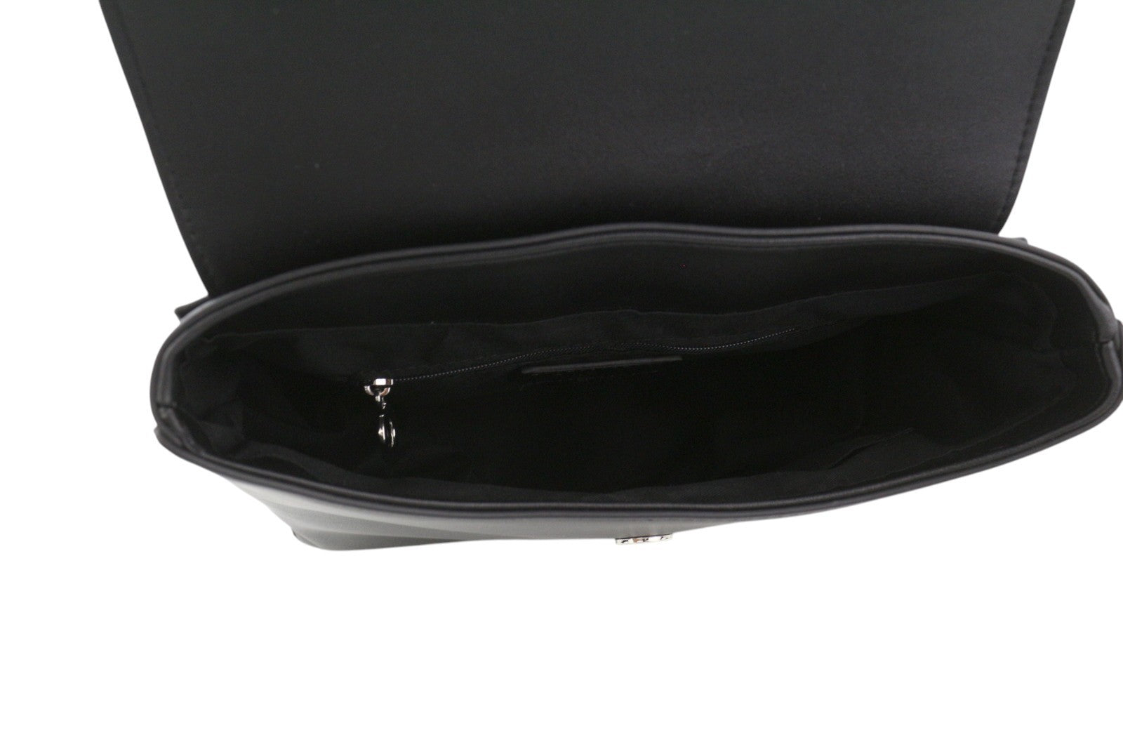 O BAG Zaino moteriškas krepšys OS juodas su dvigubomis rankenomis, magnetiniu užsegimu, tamsios spalvos 