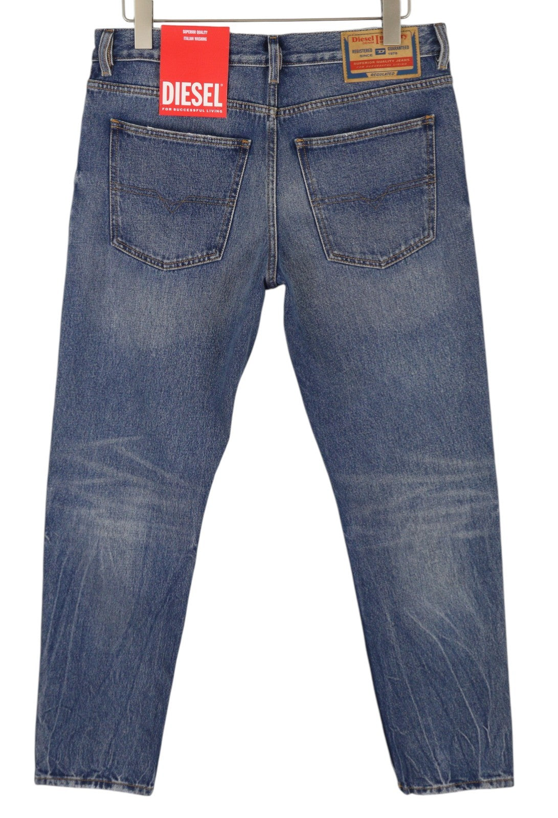 DIESEL 1995 09E02 Men Jeans W33/L30 Blue Distress Ripped Slim Straight RRP$375