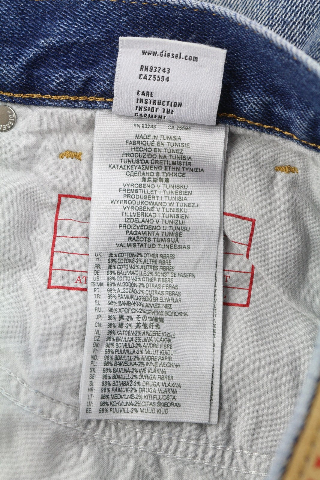 DIESEL 1995 09E02 Men Jeans W33/L30 Blue Distress Ripped Slim Straight RRP$375