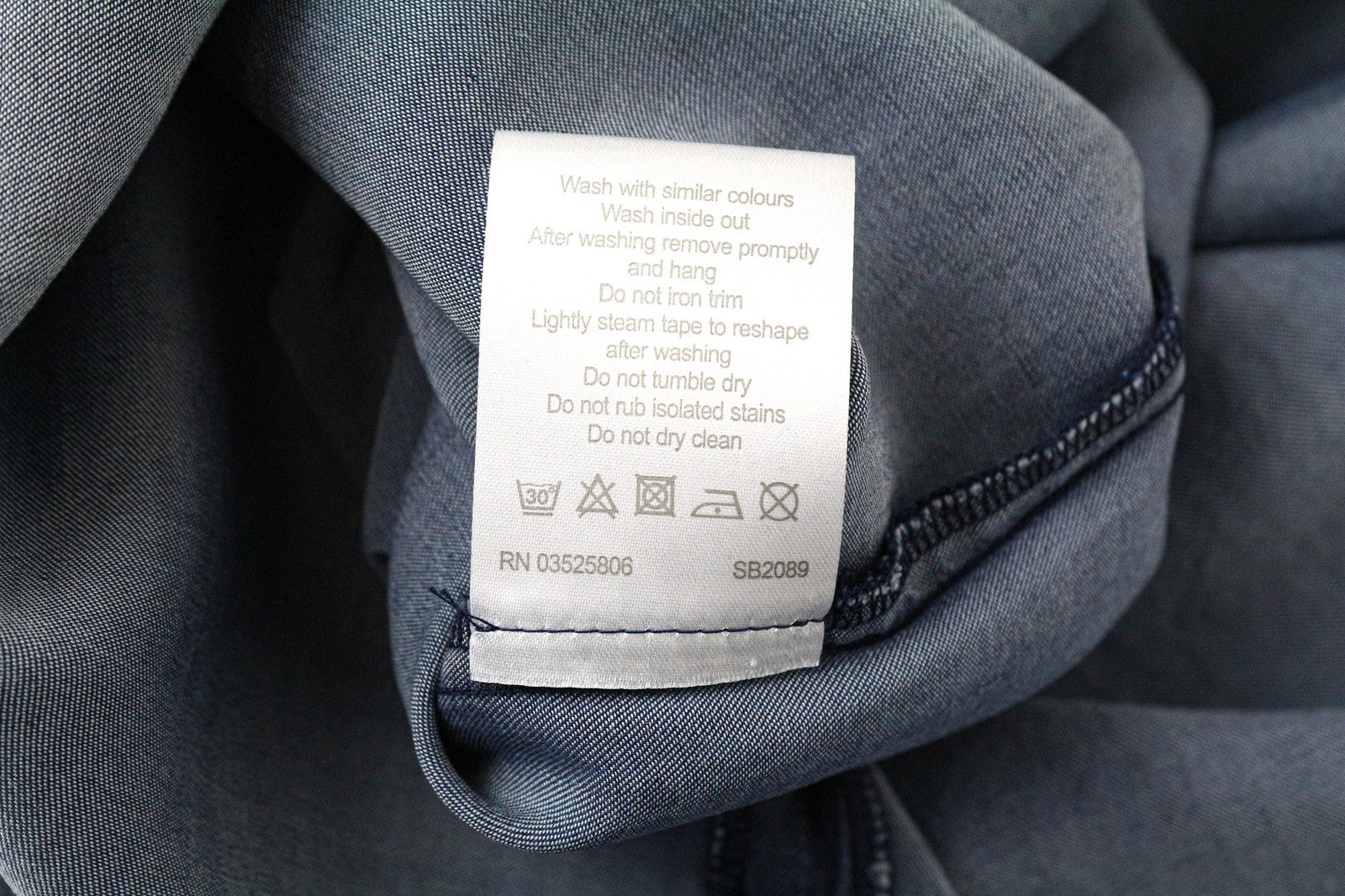 SWEATY BETTY Kvasir Luxe moteriška suknelė S mėlyna džinsinė midi lengva melanžo spalva