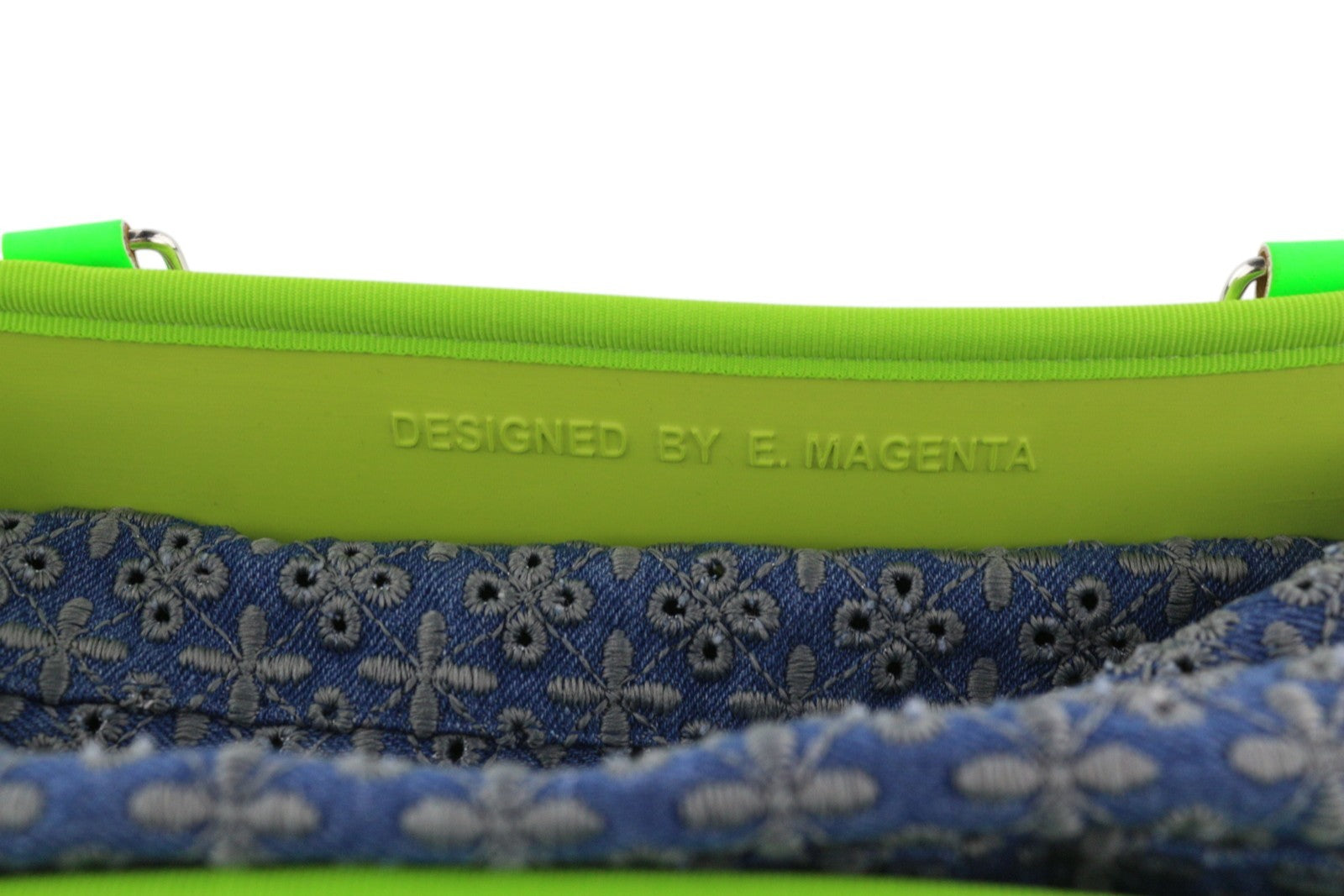 O BAG Armenia moteriškas krepšys OS neoninės žalios spalvos vidinis krepšys su dviem rankenomis, logotipas, laisvalaikio stiliaus 