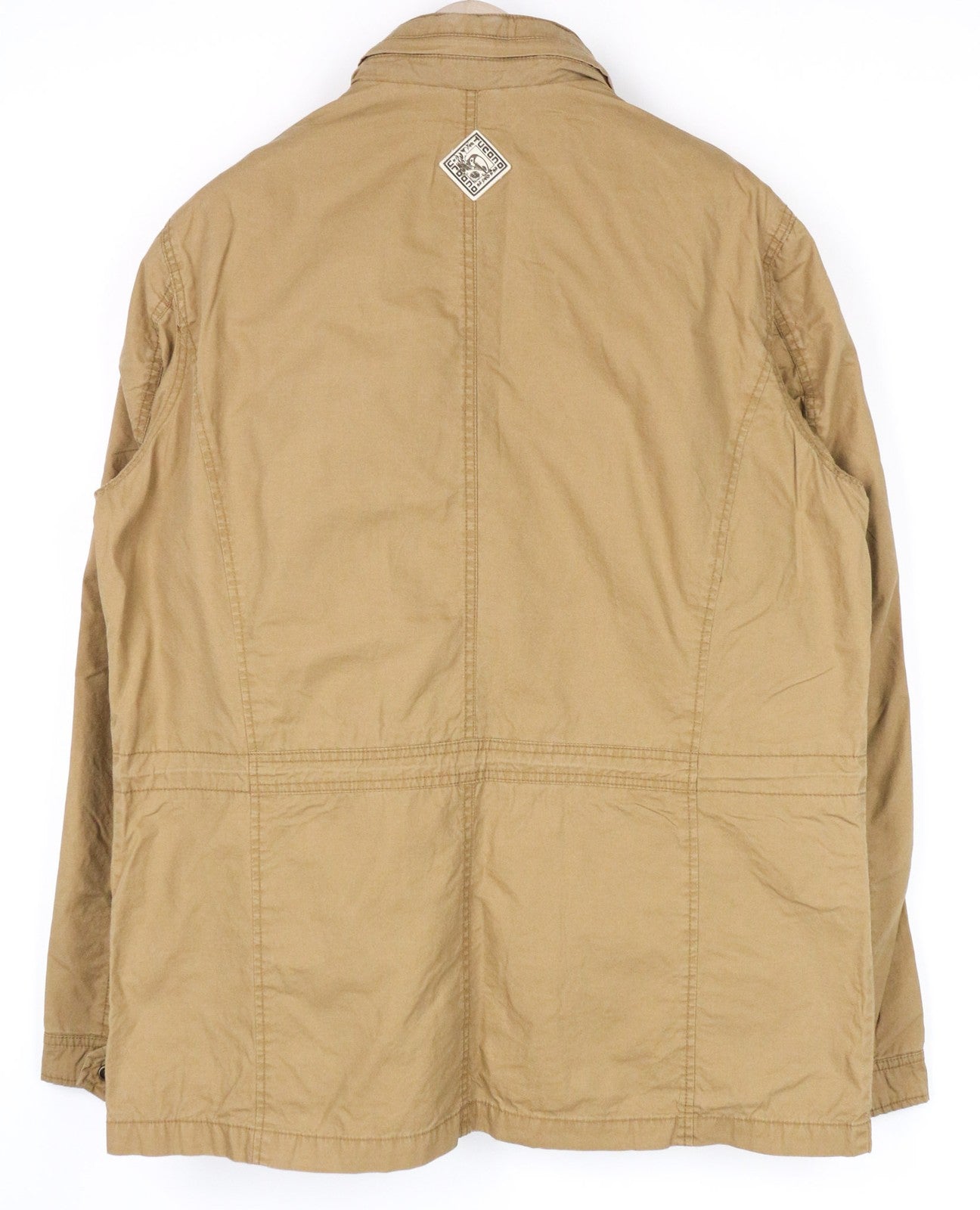 TUCANO URBANO Douz Men's Jacket XL Brown Lined Moto Snap Zip Cotton