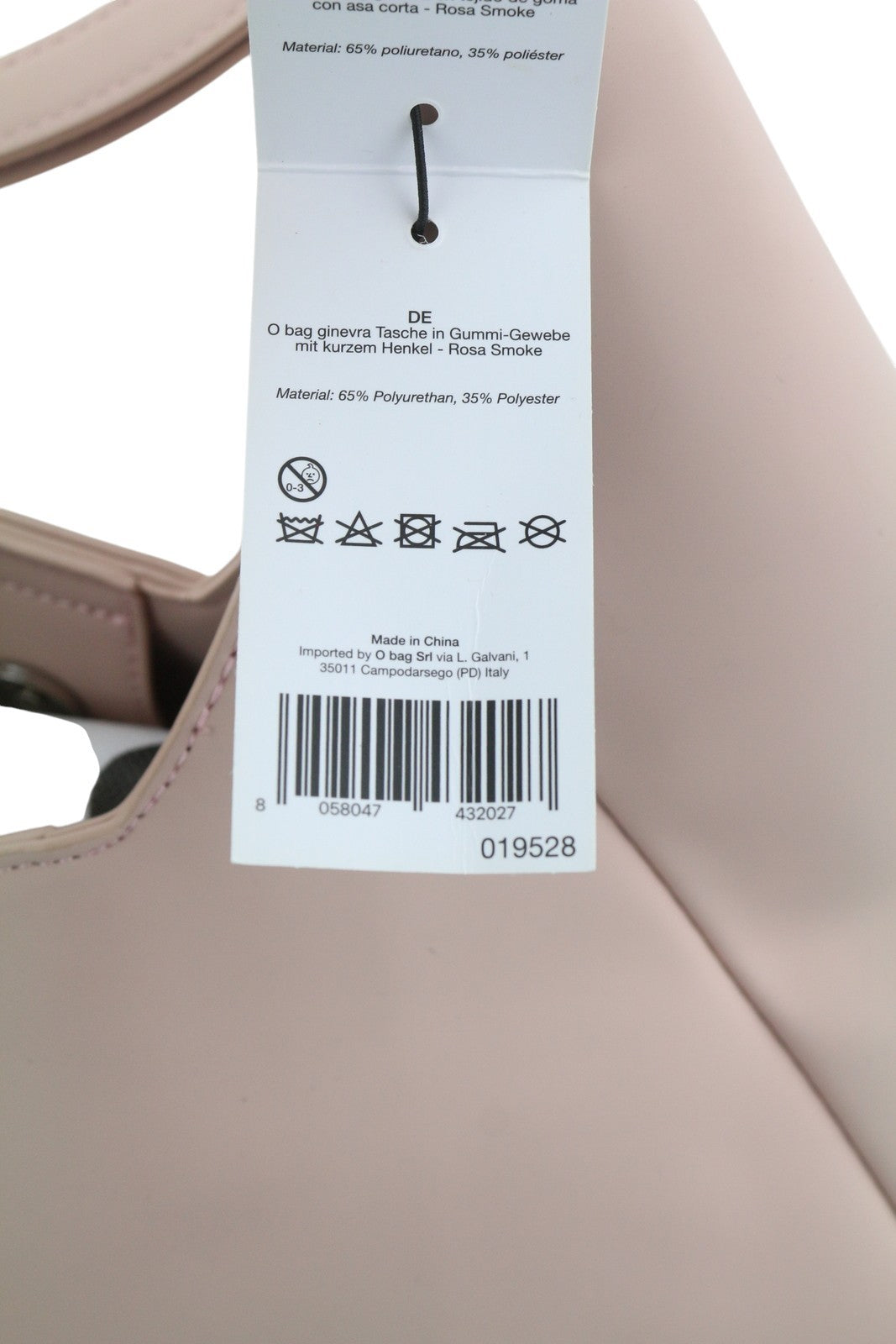 O BAG Ginevra moteriška rankinė OS šviesiai rožinė su magnetiniu užsegimu ir pamušalu per petį 