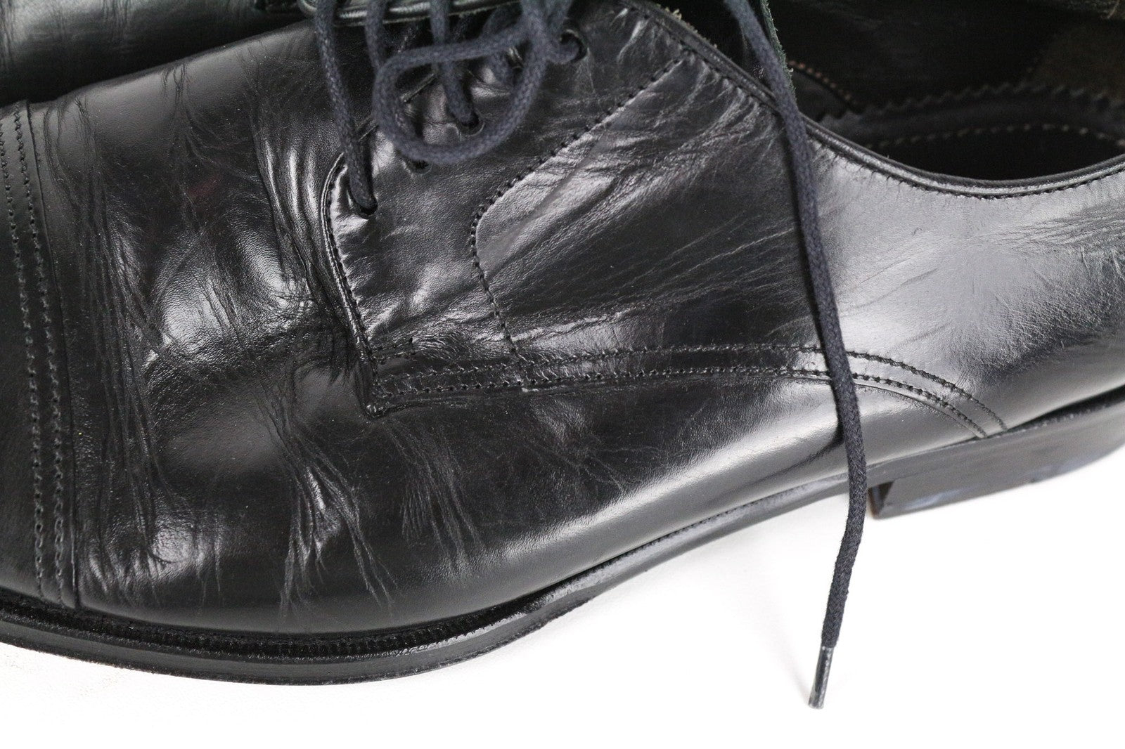 SUITSUPPLY Men's Formal Shoes EU40 Black Leather Low Lace-Up Classic