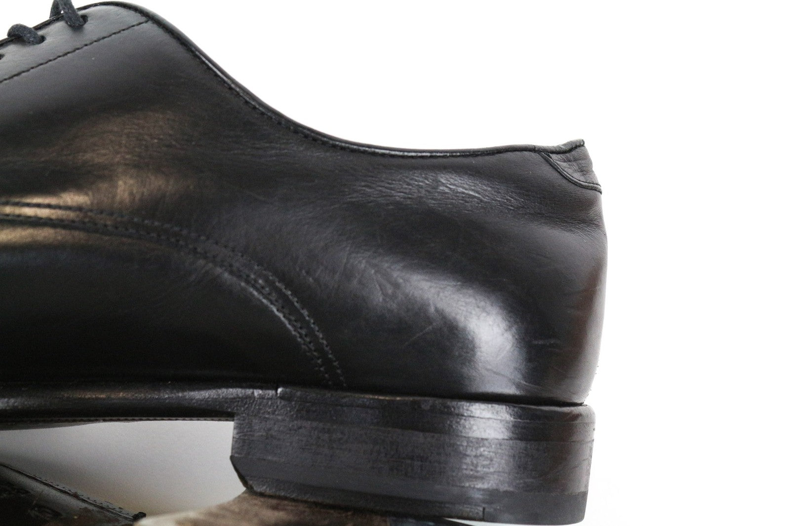 SUITSUPPLY Men's Formal Shoes EU40 Black Leather Low Lace-Up Classic