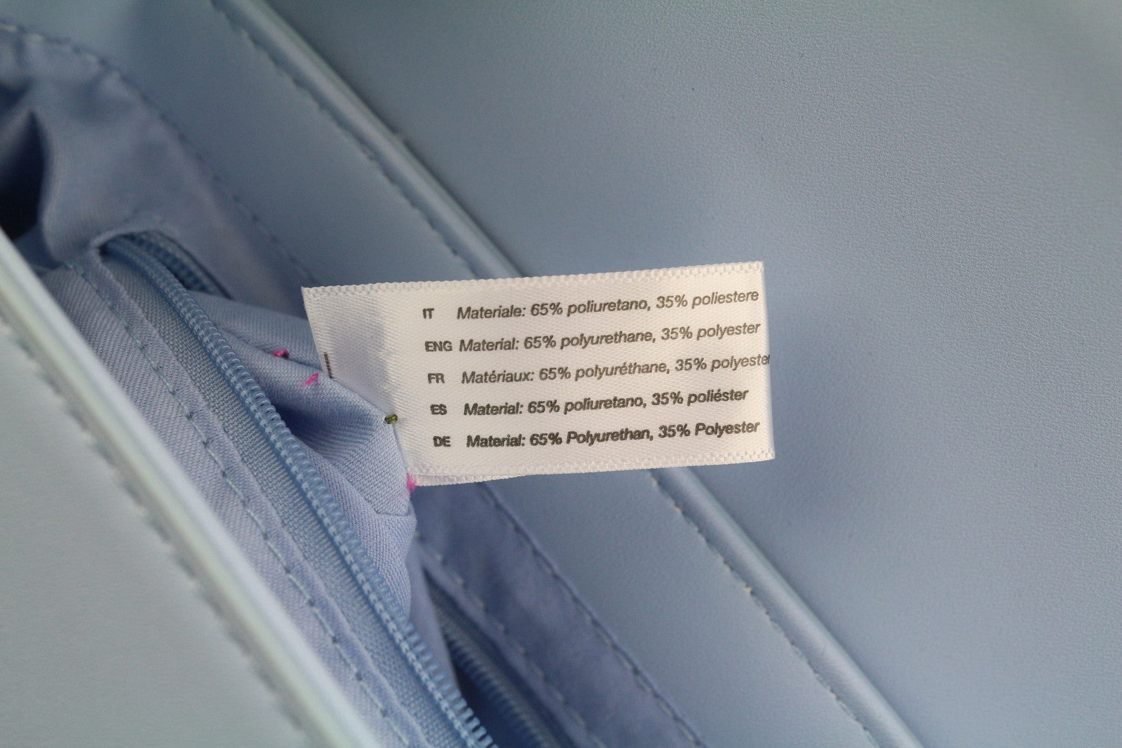 O BAG Con Pattina moteriškas krepšys OS šviesiai mėlynas su pamušalu, kvadratinis baguette per petį 