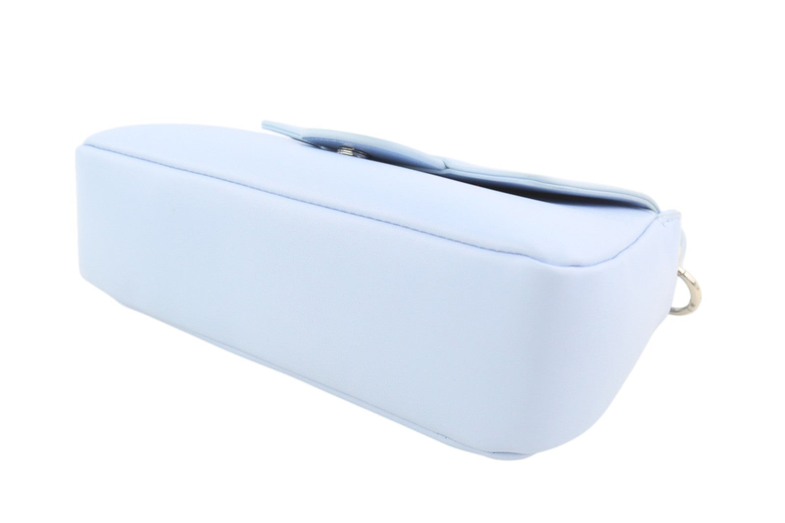 O BAG Con Pattina moteriškas krepšys OS šviesiai mėlynas su pamušalu, kvadratinis baguette per petį 