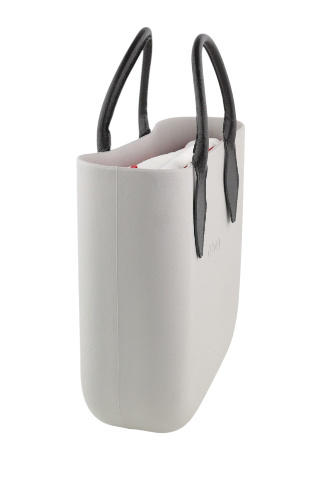 O BAG moteriškas krepšys OS šviesiai pilkas, vidinis, užtrauktuku, dvigubomis rankenomis, kvadratinis, laisvalaikio stiliaus. 