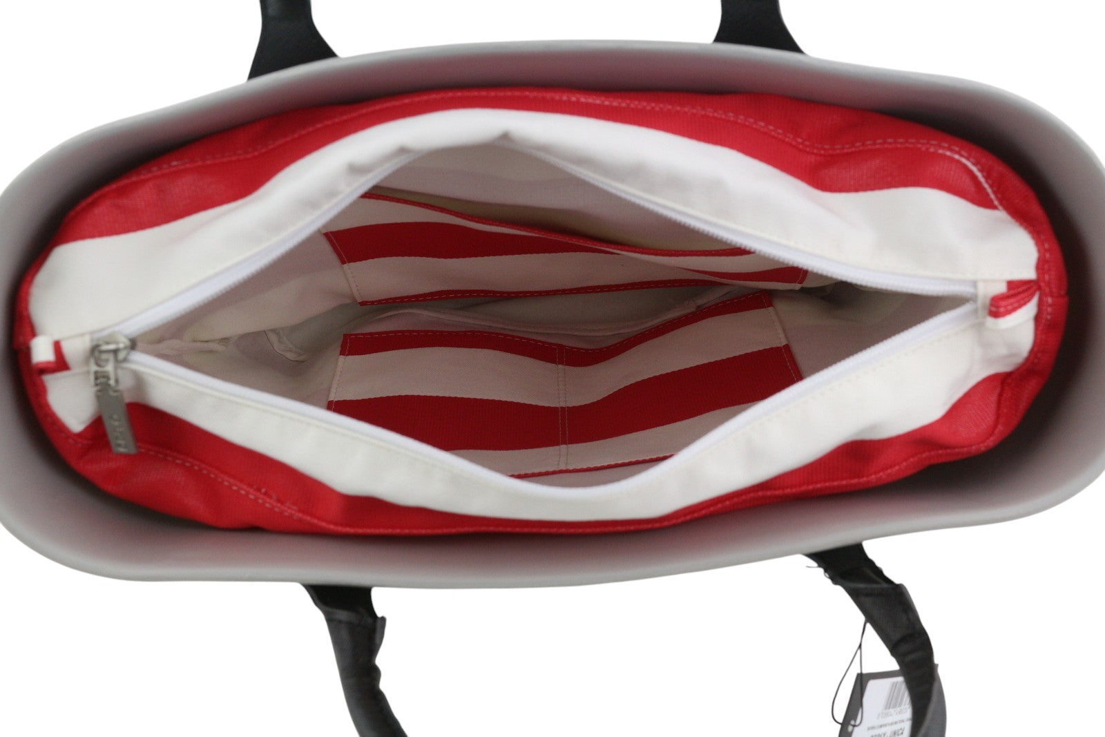 O BAG moteriškas krepšys OS šviesiai pilkas, vidinis, užtrauktuku, dvigubomis rankenomis, kvadratinis, laisvalaikio stiliaus. 