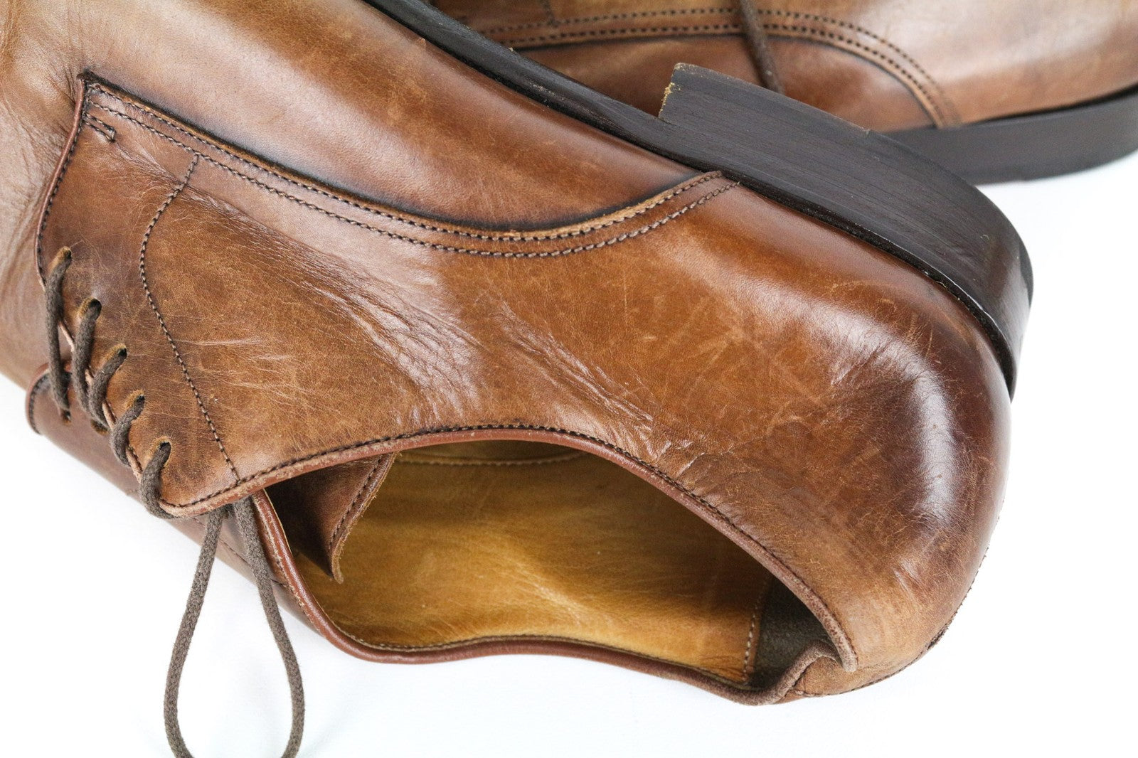 SUITSUPPLY Men's Shoes EU43 Brown Leather Low-Top Formal Classic