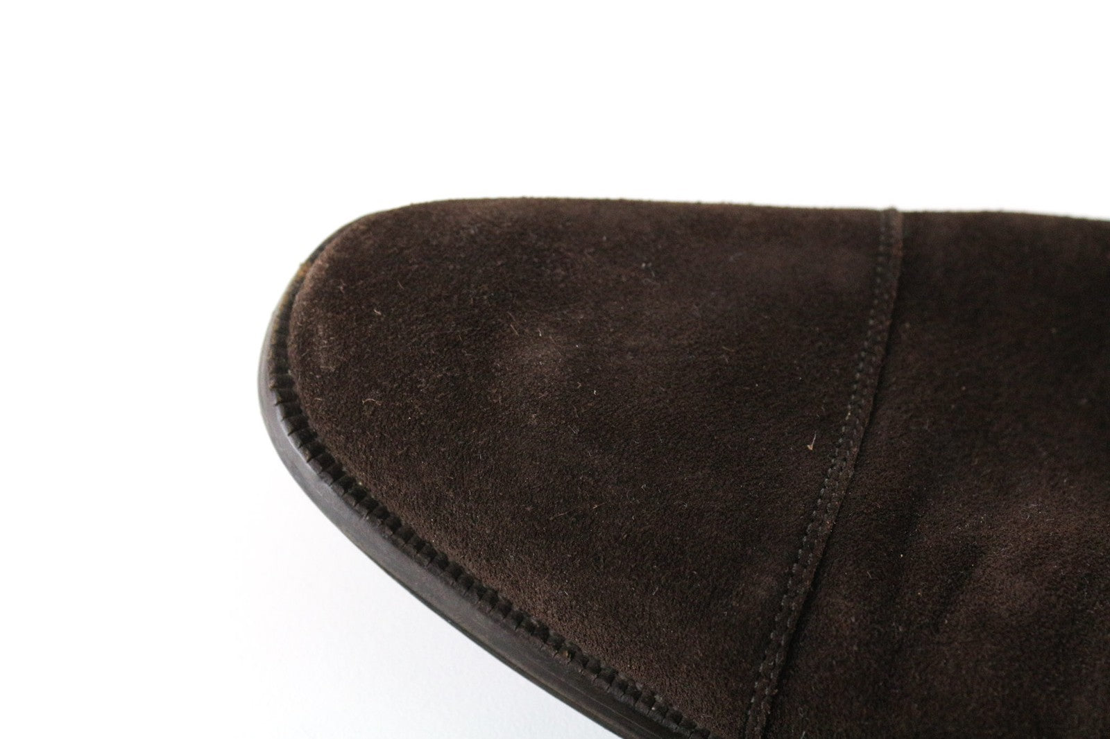 SUITSUPPLY Men's Formal Shoes EU43 Brown Suede Leather Double Buckle