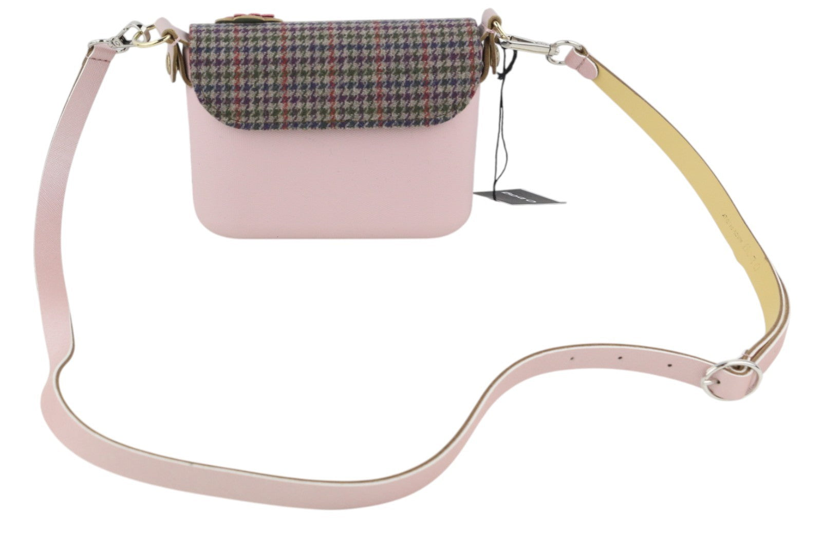 O BAG Micro Pocket Mix moteriškas krepšys su reguliuojamu dirželiu, gėlėmis, mažas, per petį 