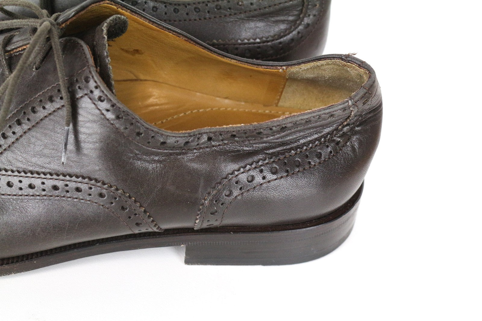 SUITSUPPLY Men's Formal Shoes EU42 Brown Leather Low Lace-Up Dress