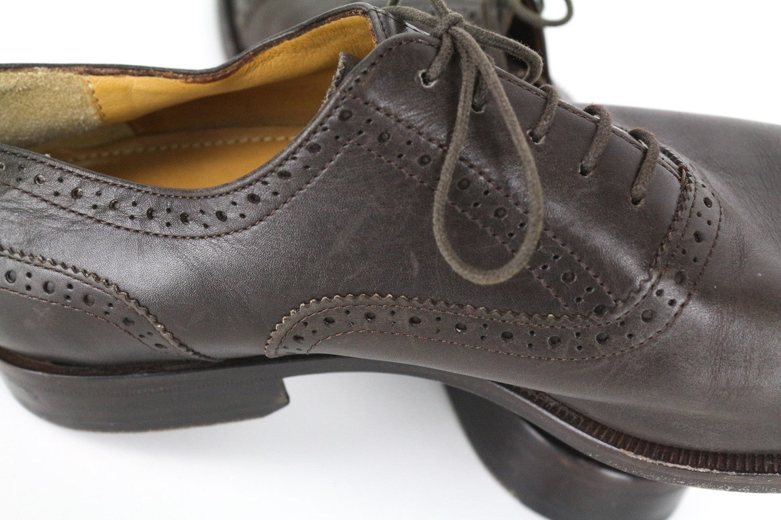 SUITSUPPLY Men's Formal Shoes EU42 Brown Leather Low Lace-Up Dress