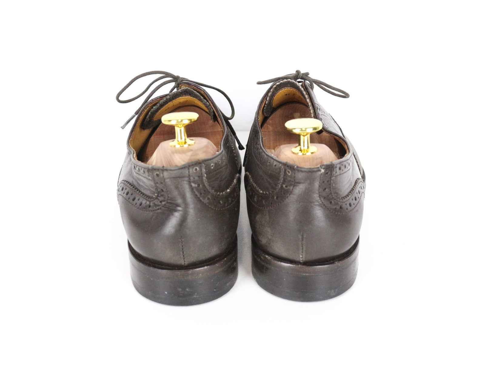 SUITSUPPLY Men's Formal Shoes EU42 Brown Leather Low Lace-Up Dress