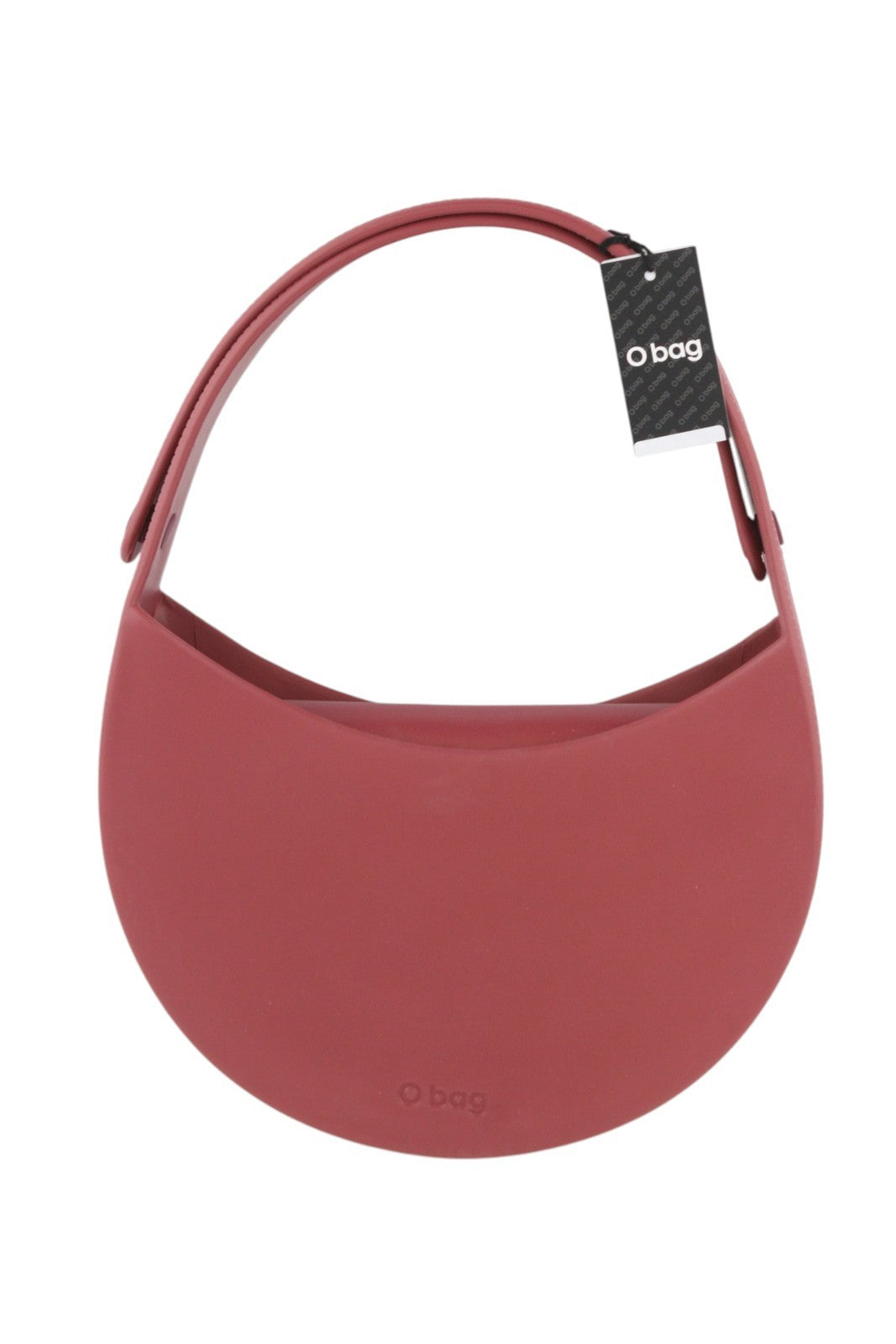 O BAG Venice moteriškas krepšys OS Burgundiško vyno spalvos pusmėnulio stiliaus, vandeniui atsparus priekinis logotipas laisvalaikiui 