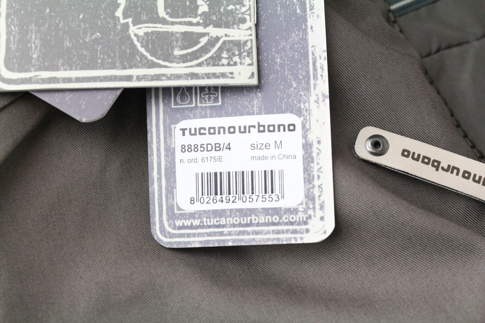 TUCANO URBANO Angus vyriška striukė su gobtuvu, ruda, su medvilnės mišinio šarva 