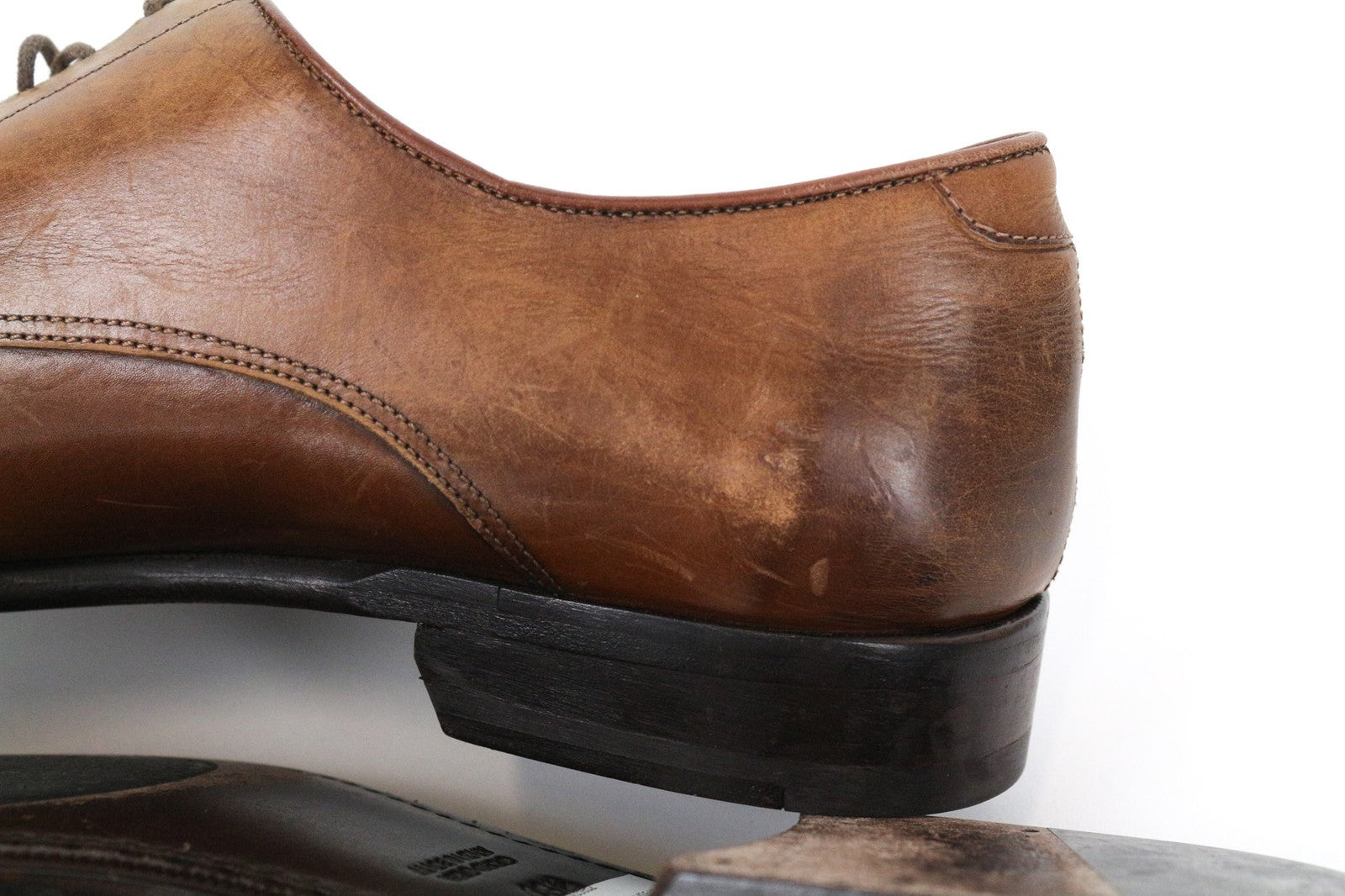 SUITSUPPLY Men's Dress Shoes EU43.5 Mid Brown Leather Low-Top Classic