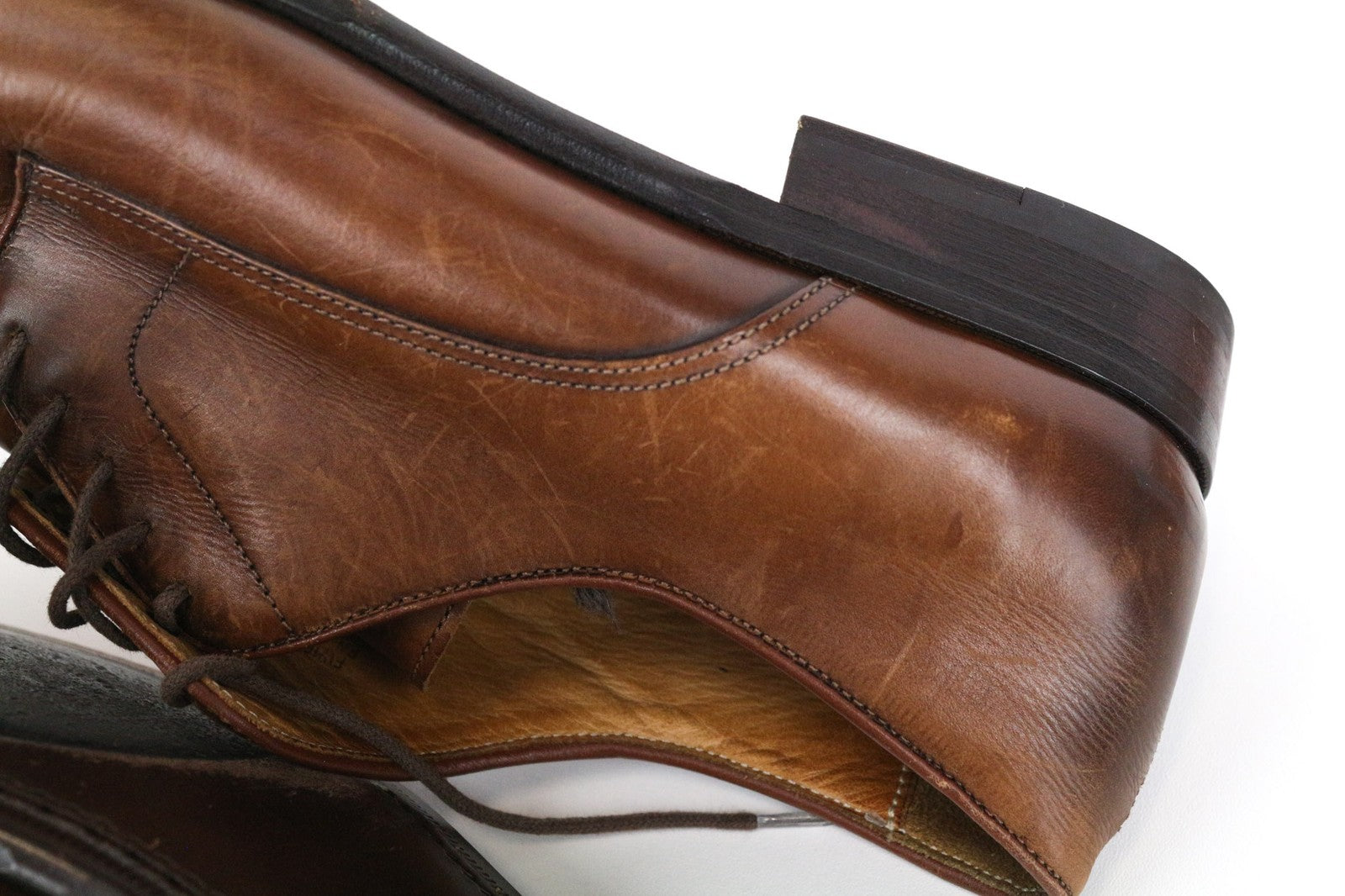 SUITSUPPLY Men's Dress Shoes EU43.5 Mid Brown Leather Low-Top Classic