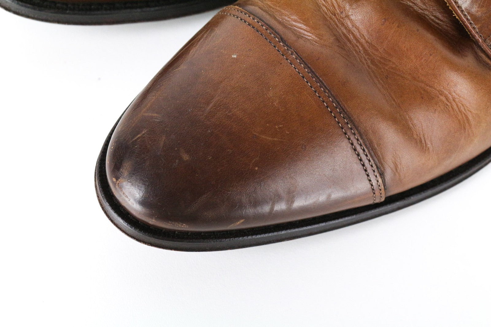 SUITSUPPLY Men's Dress Shoes EU43.5 Mid Brown Leather Low-Top Classic