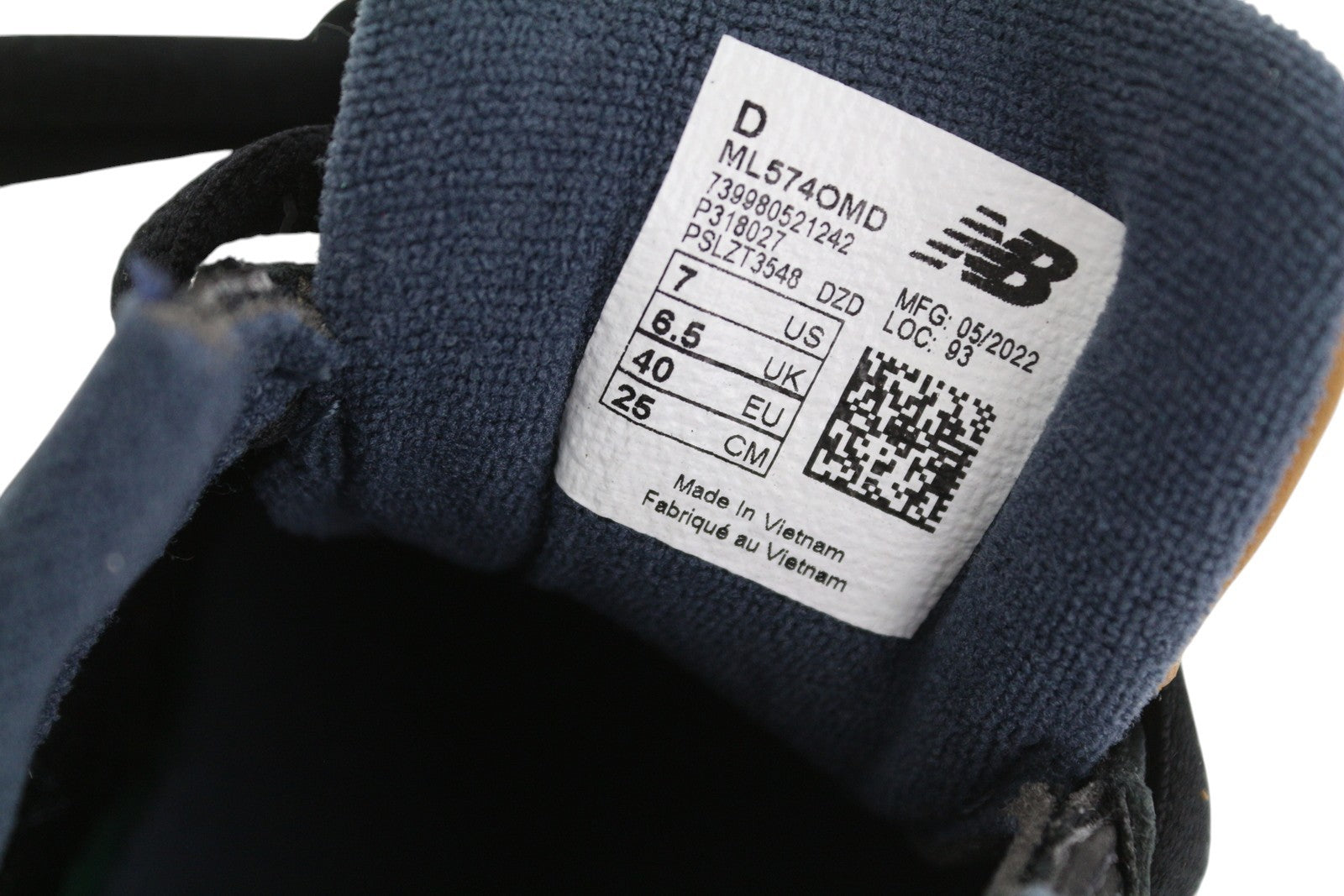 NEW BALANCE 574 vyriški sportbačiai, juodi, odiniai, žemapadžiai, suvarstomi, patogūs, EU40. 