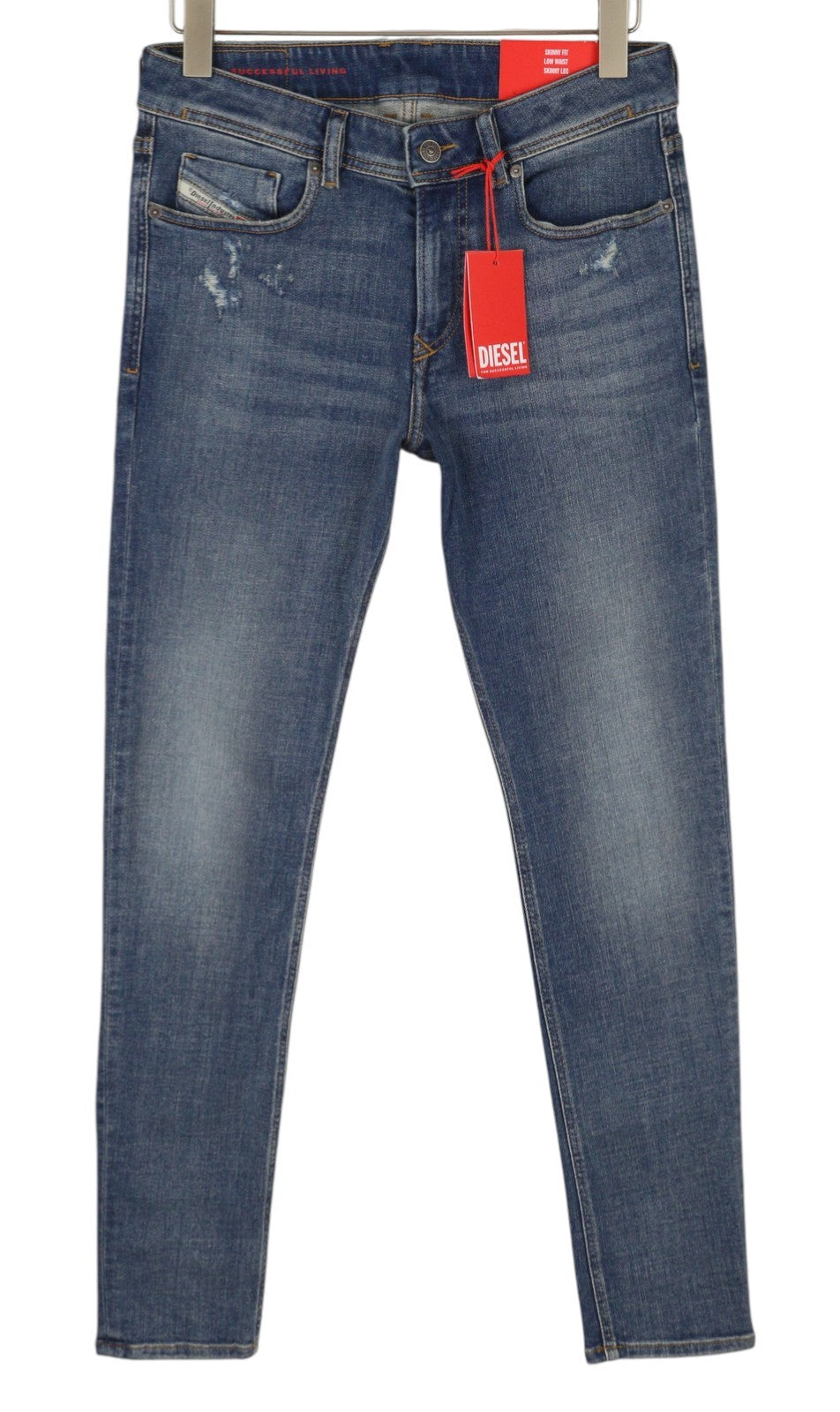 DIESEL 1979 Sleenker 09E43 vyriški džinsai W30/L32 mėlyni aptempti džinsai, rekomenduojama kaina – 225 USD 