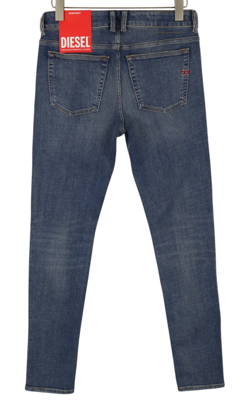 DIESEL 1979 Sleenker 09E43 vyriški džinsai W30/L32 mėlyni aptempti džinsai, rekomenduojama kaina – 225 USD 
